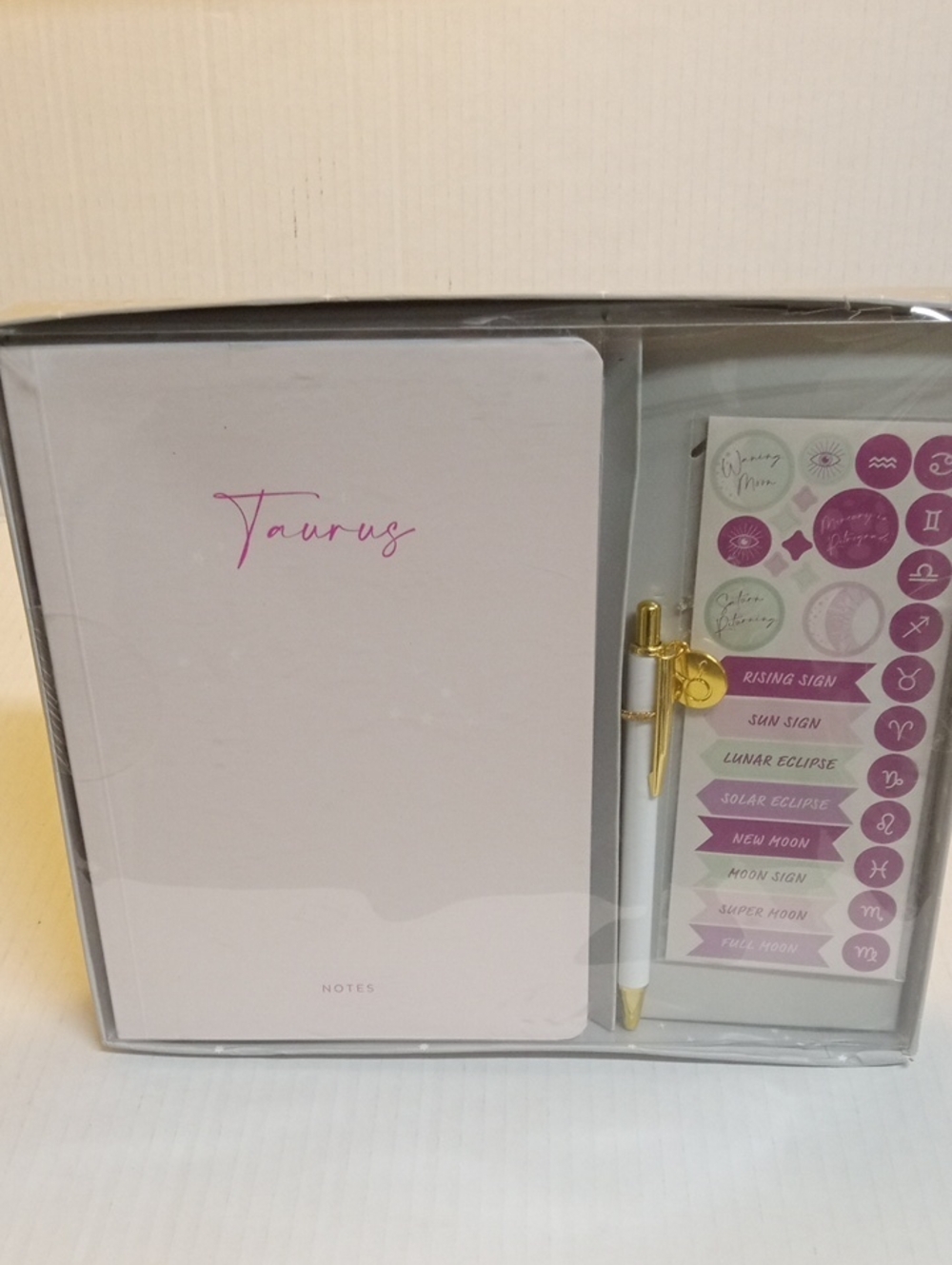 Taurus Zodiac Notebook Astrology Casebound Flex NEW IN BOX Flaw Box Damaged